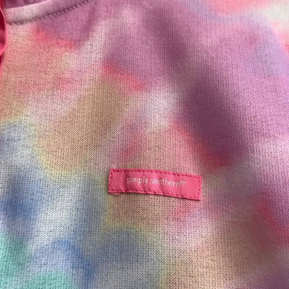 Simply Southern Tie Dye Pullover 1/4 Zip Sweater Size Large✨ - Picture 4 of 9